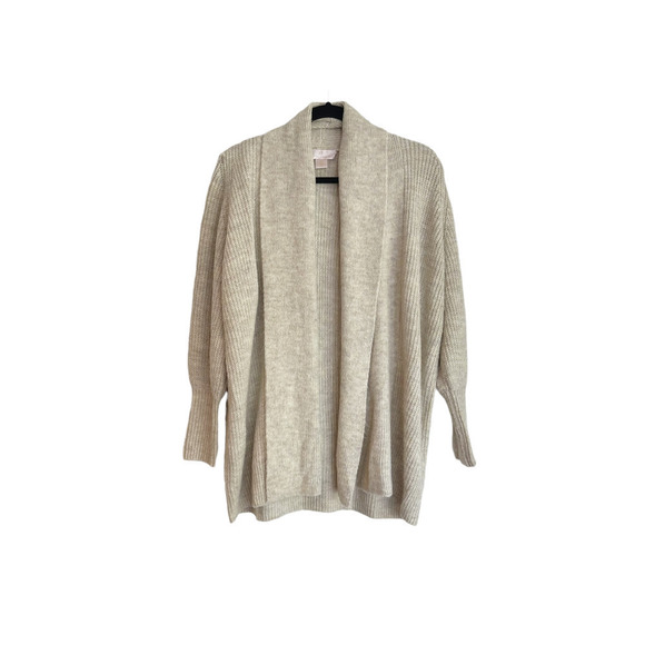 RACHEL PARCELL Shawl Collar Open Cardigan Beige Women's Size XXS - Picture 5 of 10